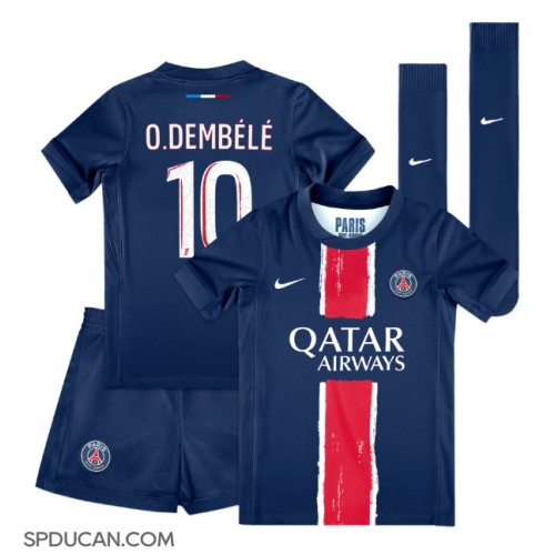 Dječji Nogometni Dres Paris Saint-Germain Ousmane Dembele #10 Domaci 2024-25 Kratak Rukav (+ Kratke hlače)